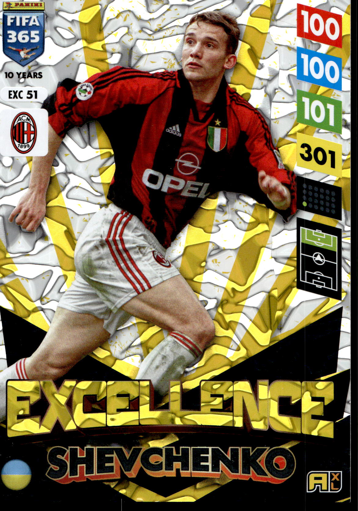 Oversize XXL Excellence ANDRIY SHEVCHENKO 2025 Panini FIFA 365