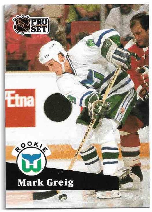 Rookie MARK GREIG 91-92 Pro Set