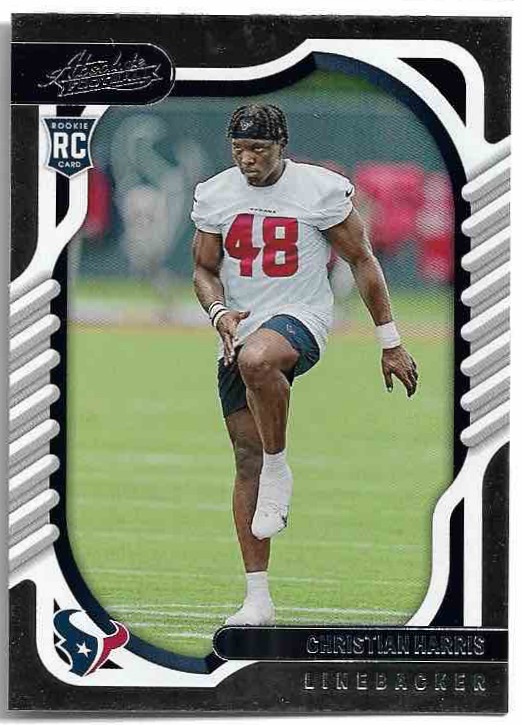 Rookie CHRISTIAN HARRIS 2022 Panini Absolute Football