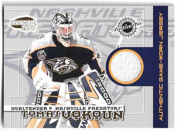 Authentic Game-Worn Jerseys TOMÁŠ VOKOUN 03-04 Pacific Invincible /1500