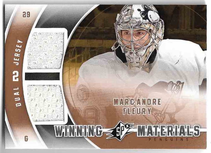 Jersey Dual Winning Materials MARC-ANDRE FLEURY 11-12 UD SPx Hockey
