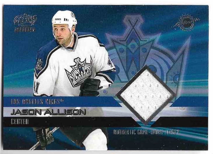 Jersey Authentic Game-Worn JASON ALLISON 04-05 Pacific /850