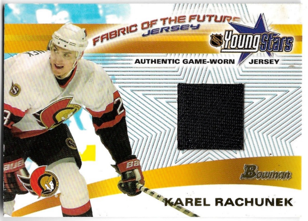 Jersey Fabric of the Future KAREL RACHŮNEK 01-02 Topps Bowman YoungStars