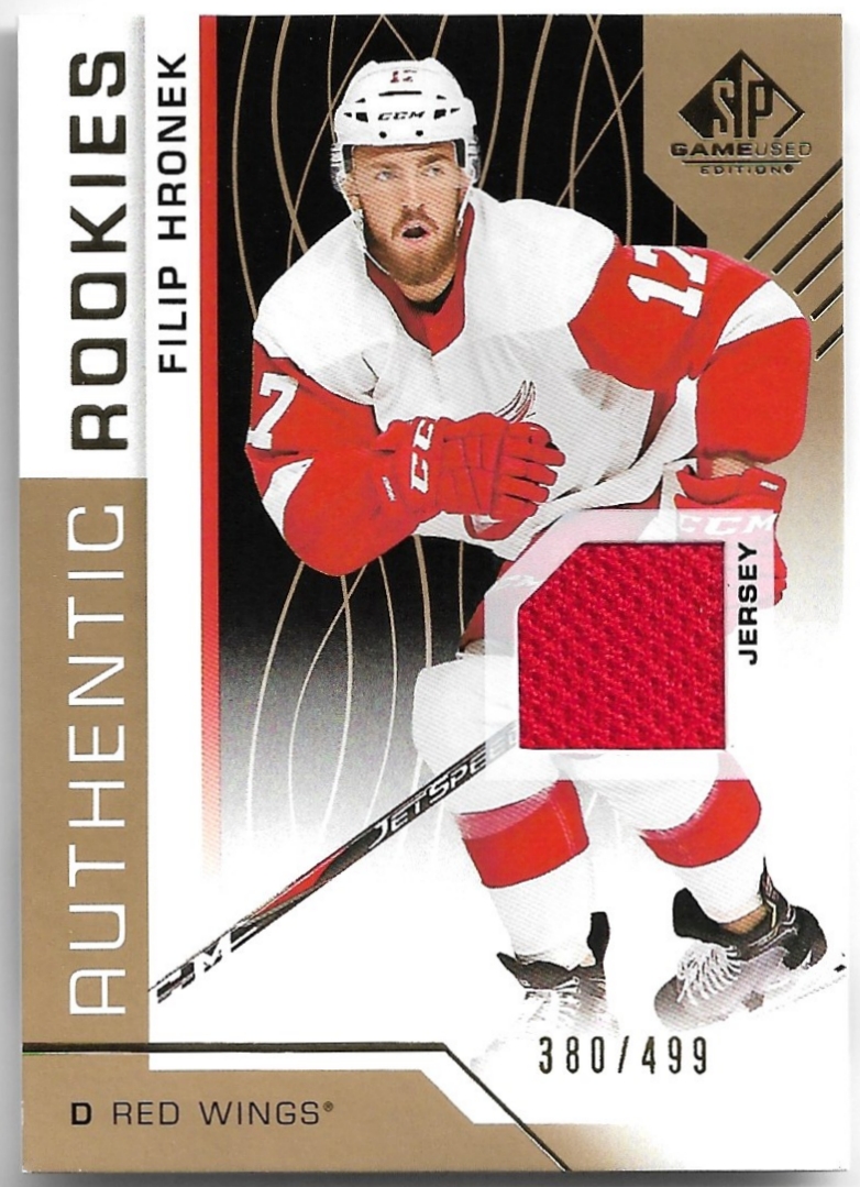 Jersey Authentic Rookies FILIP HRONEK 18-19 UD SP Game Used /499