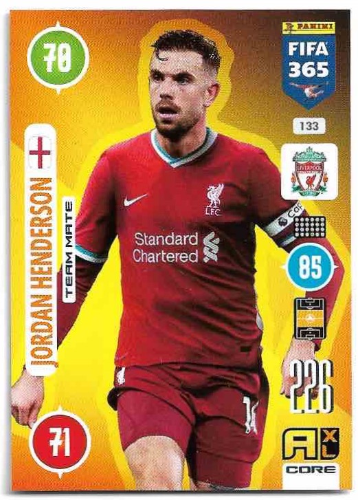 JORDAN HENDERSON 2021 Panini FIFA 365