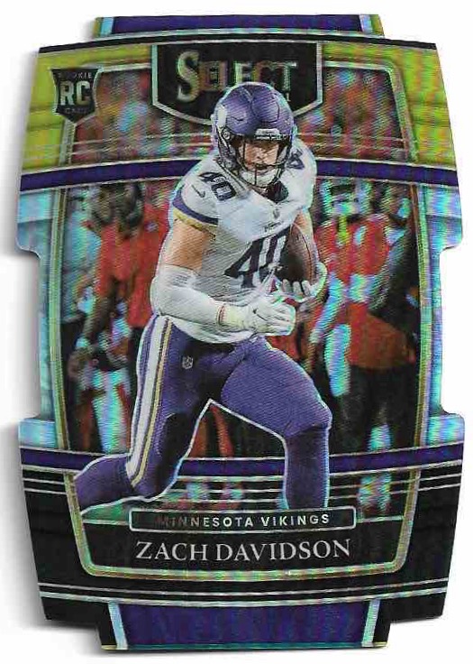 Rookie Black & Gold Prizm Die-Cut ZACH DAVIDSON 2021 Panini Select Football