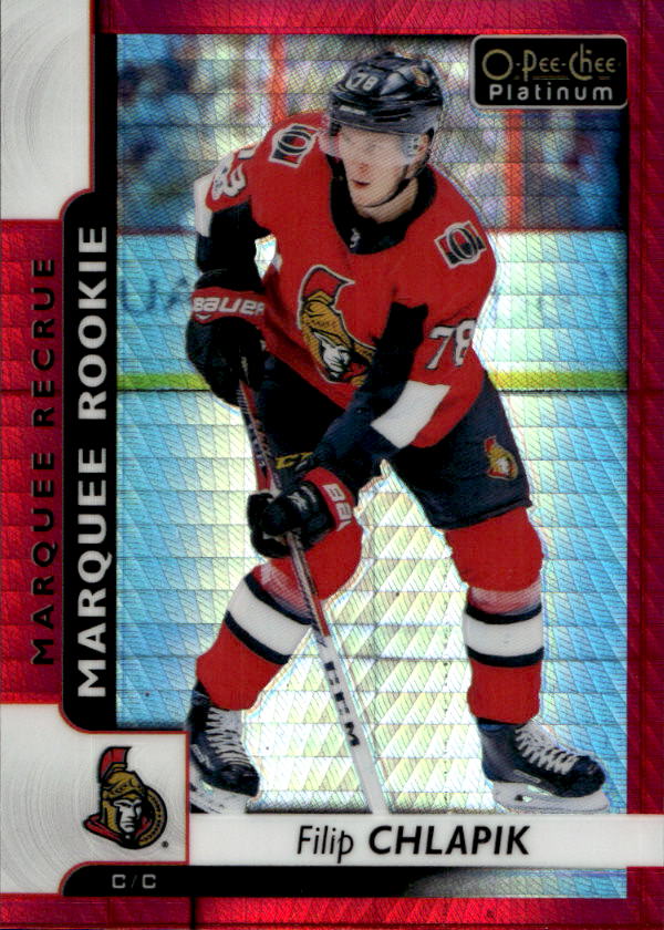 Rookie Red Prism Marquee Rookie FILIP CHLAPÍK 17-18 UD O-Pee-Chee OPC Platinum /199