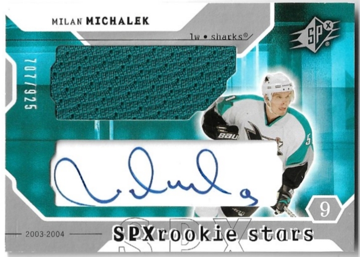 Auto Jersey Rookie Stars MILAN MICHÁLEK 03-04 UD SPx /925