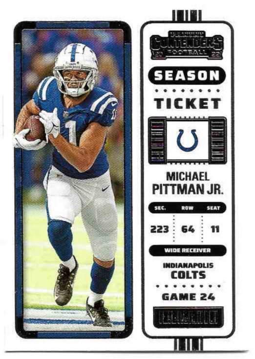 MICHAEL PITTMAN JR. 2022 Panini Contenders Football