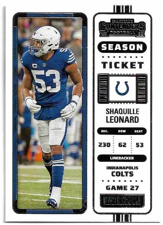 SHAQUILLE LEONARD 2022 Panini Contenders Football