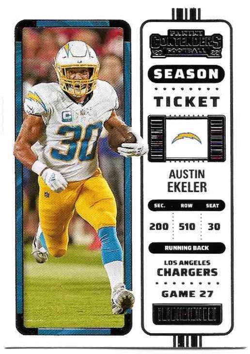 AUSTIN EKELER 2022 Panini Contenders Football
