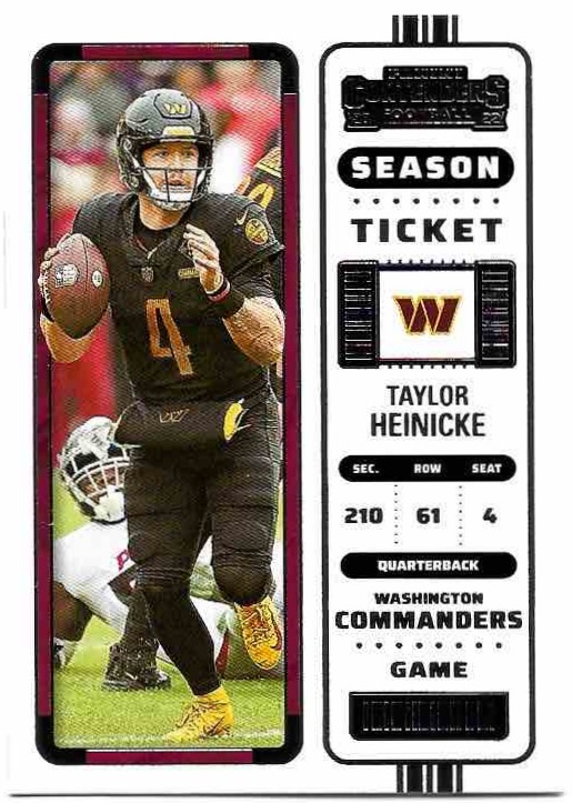 TAYLOR HEINICKE 2022 Panini Contenders Football