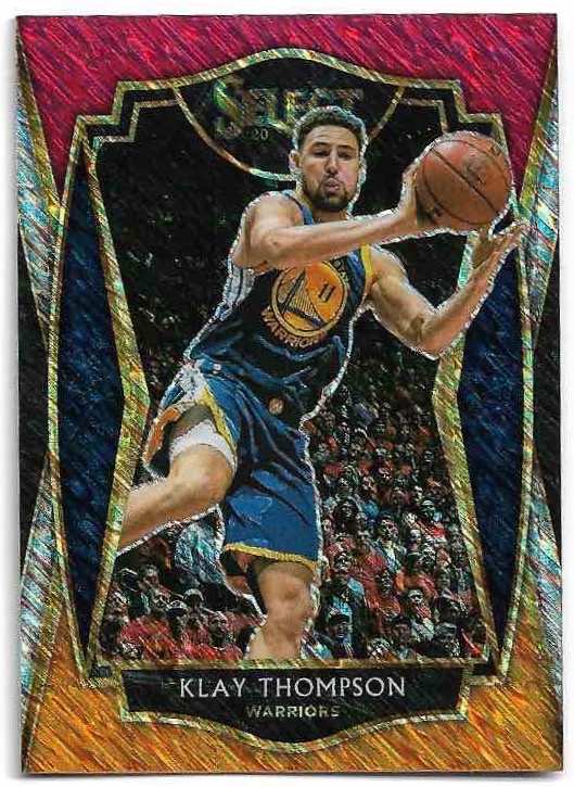 Red White Orange Shi. Premier Level KLAY THOMPSON 20-21 Panini Select Basketball