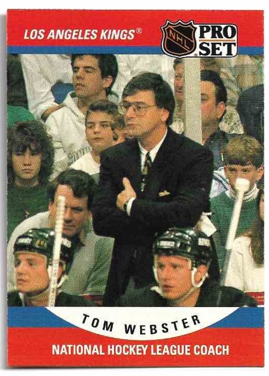 NHL Coach TOM WEBSTER 90-91 Pro Set