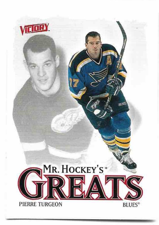 MR. Hockey's Greats PIERRE TURGEON 01-02 UD Victory