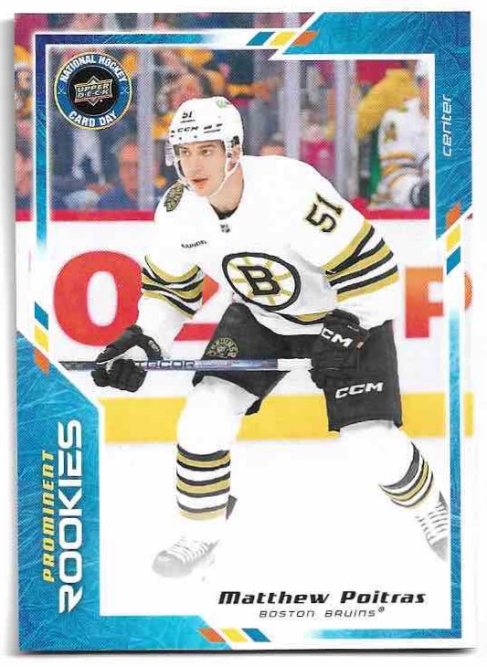 Prominent Rookies MATTHEW POITRAS 2024 UD National Hockey Card Day