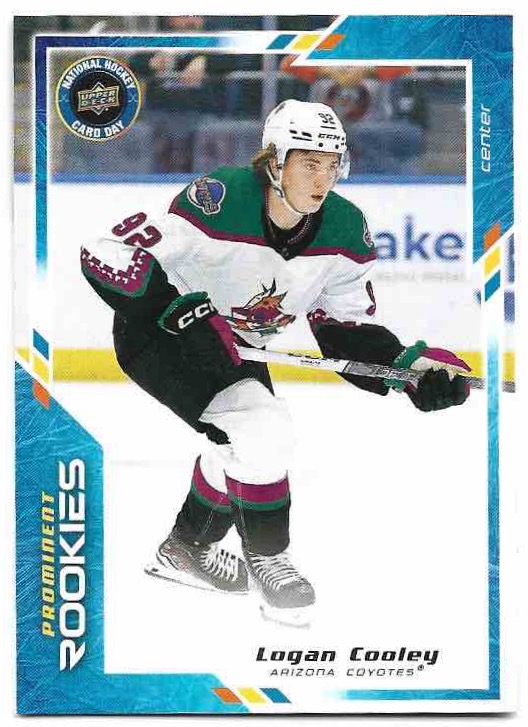 Prominent Rookies LOGAN COOLEY 2024 UD National Hockey Card Day