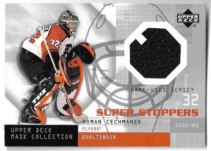 Jersey Super Stoppers ROMAN ČECHMÁNEK 02-03 UD Mask Collection