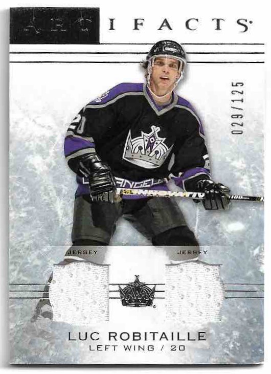 Jersey Silver Material LUC ROBITAILLE 14-15 UD Artifacts /125