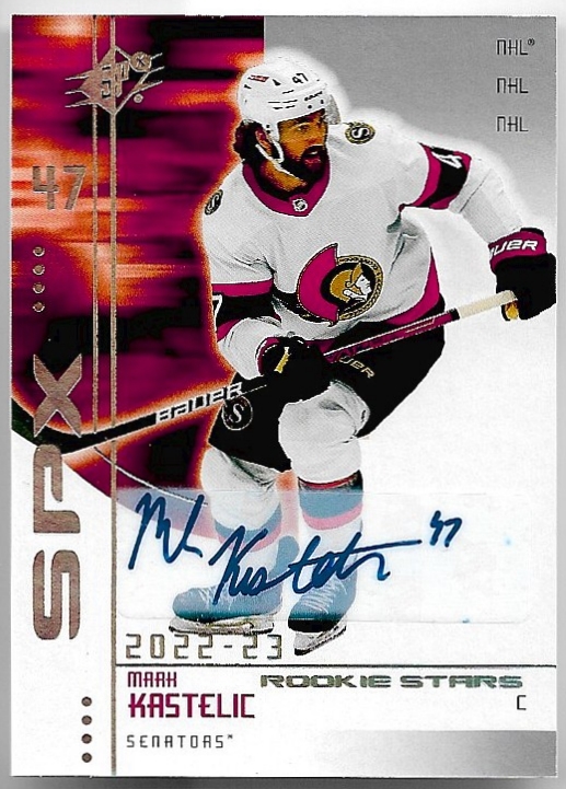 Auto Rookie 2002-03 SPx Retro MARK KASTELIC 22-23 UD SPx
