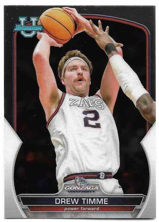 DREW TIMME 22-23 Bowman University Chrome Basketball