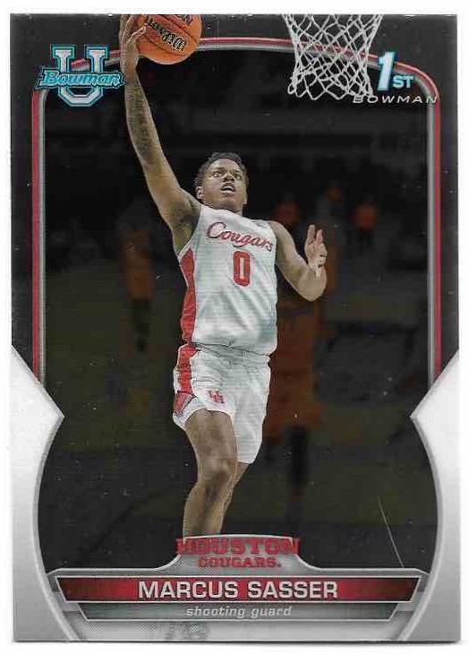 MARCUS SASSER 22-23 Bowman University Chrome Basketball