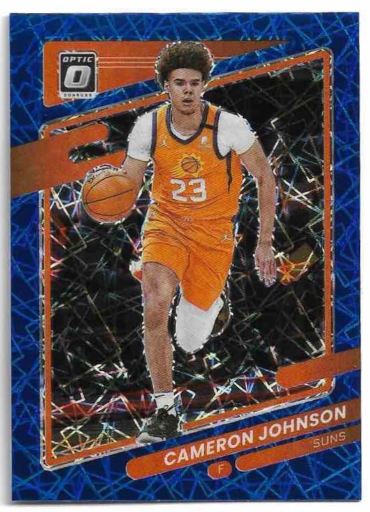 Blue Velocity Prizm CAMERON JOHNSON 21-22 Panini Donruss Optic Basketball