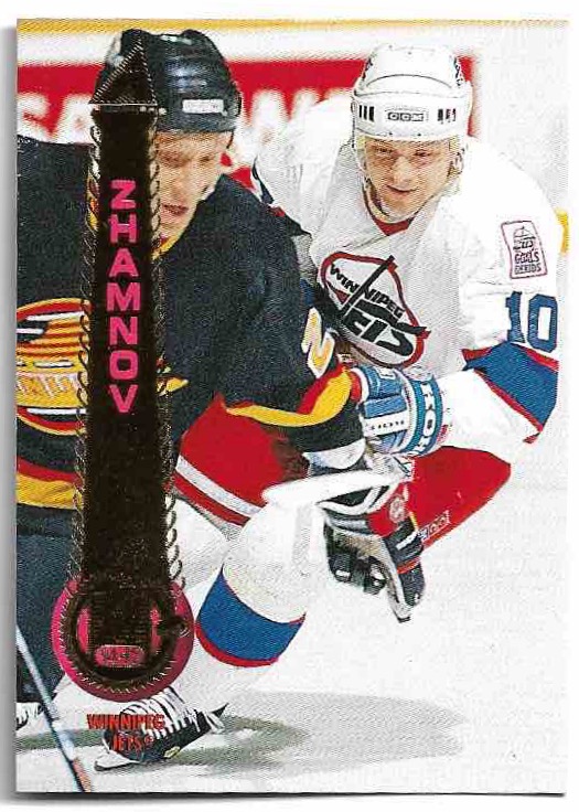ALEXEI ZHAMNOV 94-95 Pinnacle (trochu barvy na kartě)