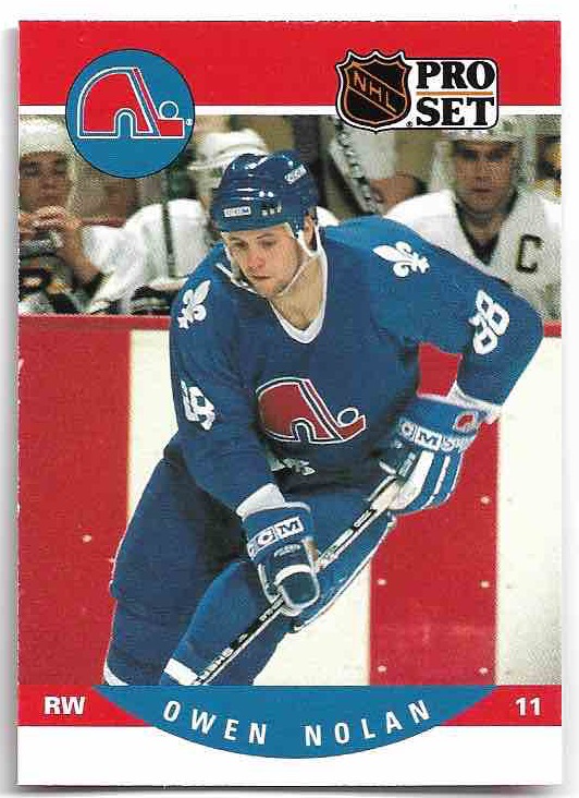 Rookie OWEN NOLAN 90-91 Pro Set (lehce horší levá hrana)