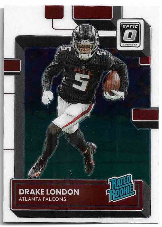 Rated Rookie DRAKE LONDON 2022 Panini Donruss Optic Football
