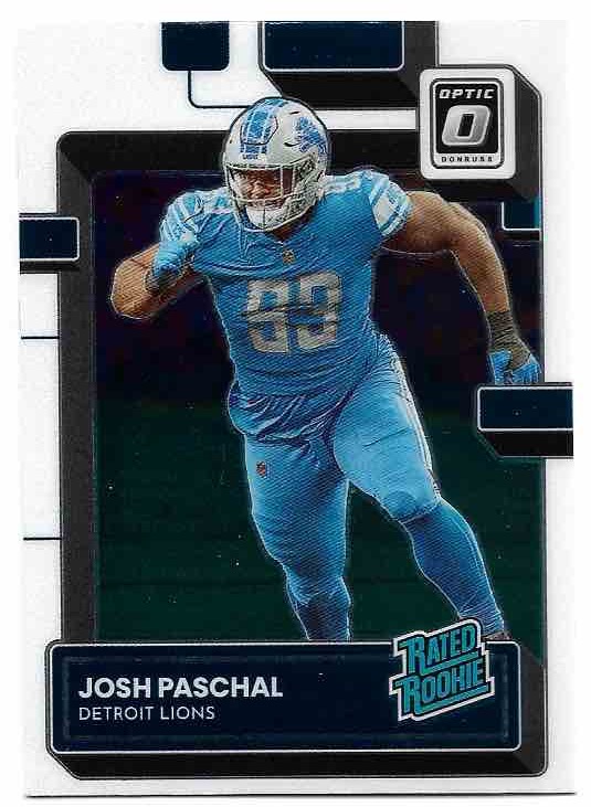 Rated Rookie JOSH PASCHAL 2022 Panini Donruss Optic Football