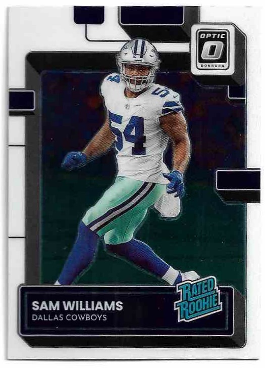 Rated Rookie SAM WILLIAMS 2022 Panini Donruss Optic Football