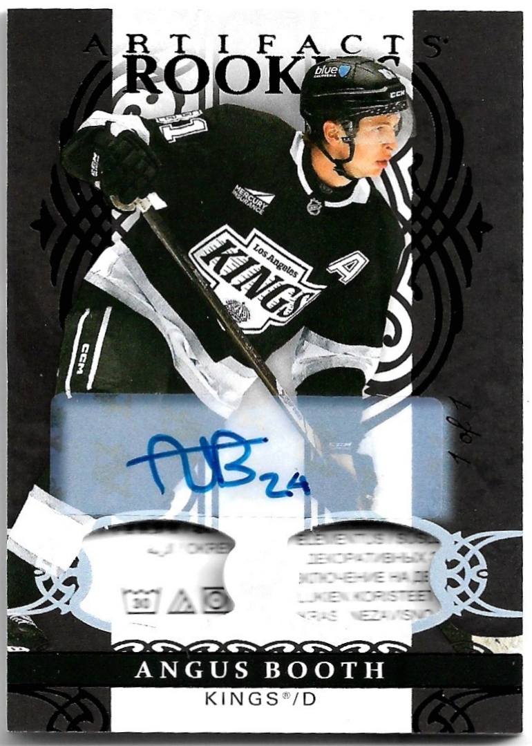 Auto Patch Rookie Material Black Auto ANGUS BOOTH 26-27 UD Artifacts 1/1