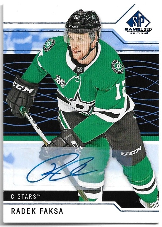 Auto Blue RADEK FAKSA 18-19 UD SP Game Used