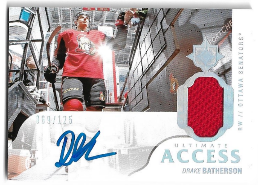 Auto Jersey Rookie Ultimate Access DRAKE BATHERSON 18-19 UD Ultimate Collection /125