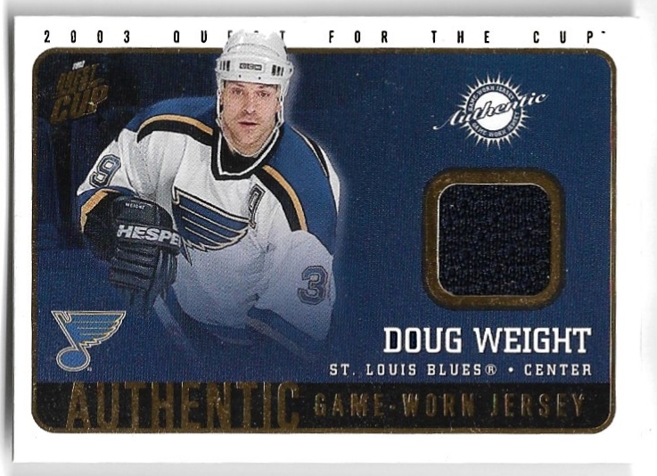 Jersey Authentic Game-Worn DOUG WEIGHT 02-03 Pacific Quest for the Cup
