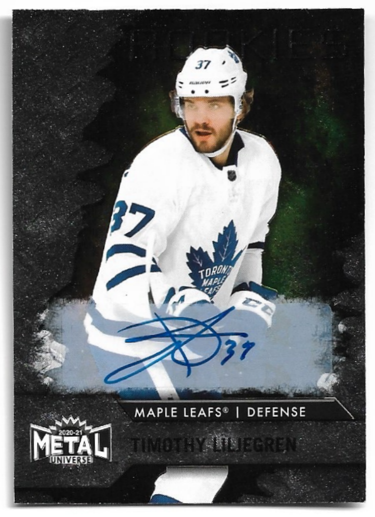 Autographs Silver Rookies TIMOTHY LILJEGREN 20-21 UD Metal Universe /399