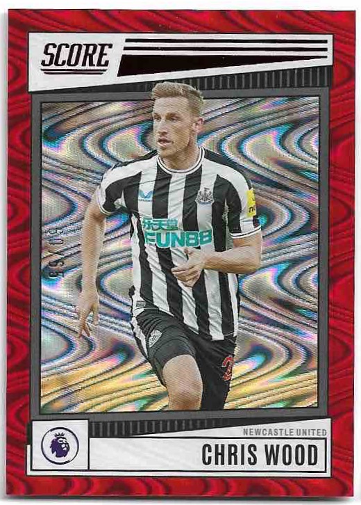 Red Swirl CHRIS WOOD 22-23 Panini Score Premier League /65