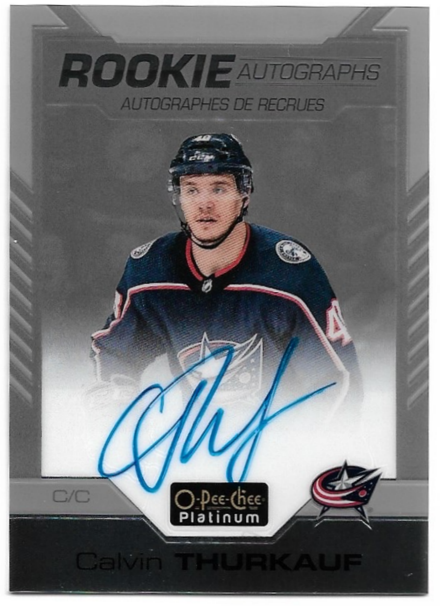Autographs Rookie CALVIN THURKAUF 20-21 UD O-Pee-Chee OPC Platinum
