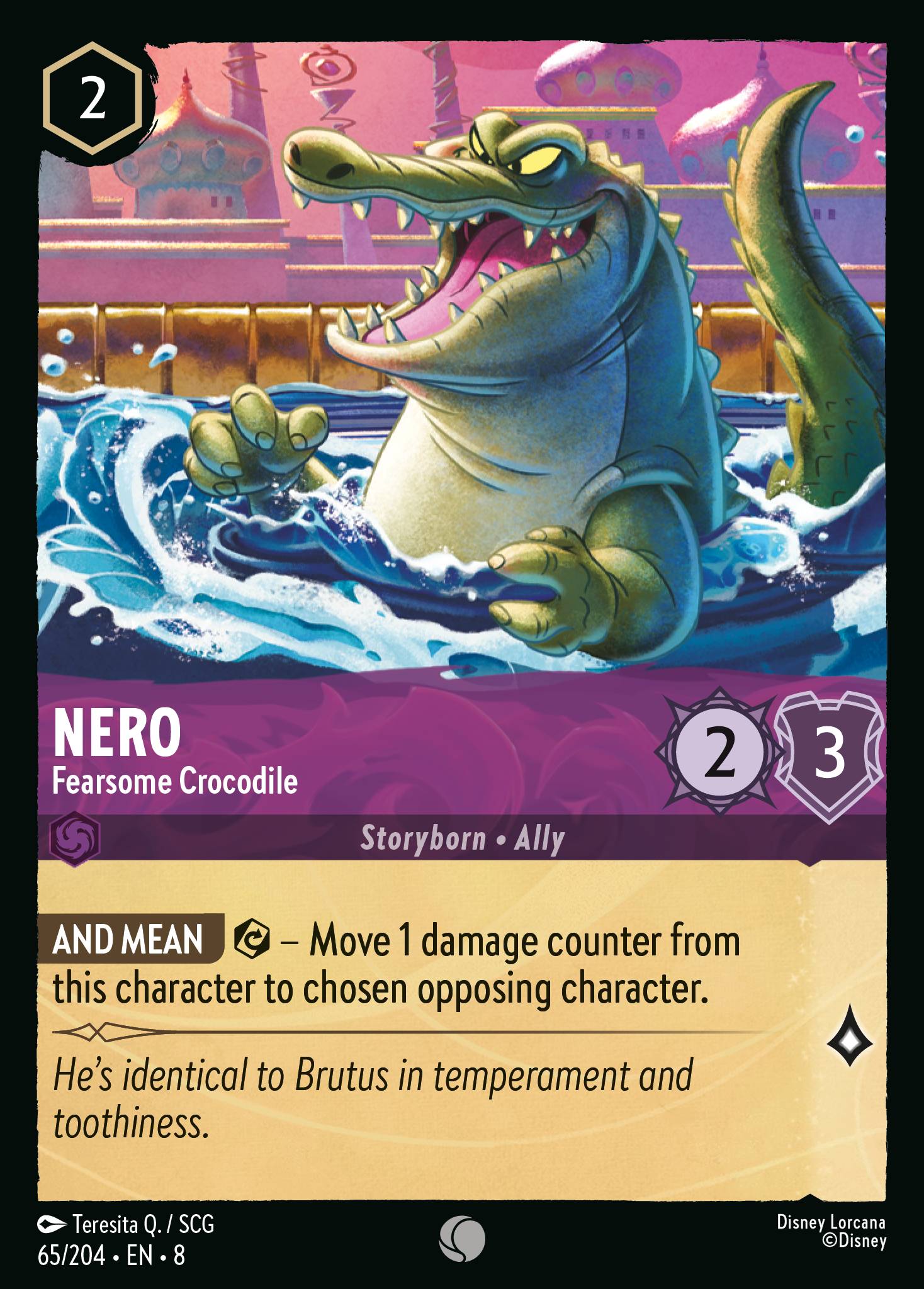 Foil - Nero - Fearsome Crocodile (špatně vycentrovaná karta)