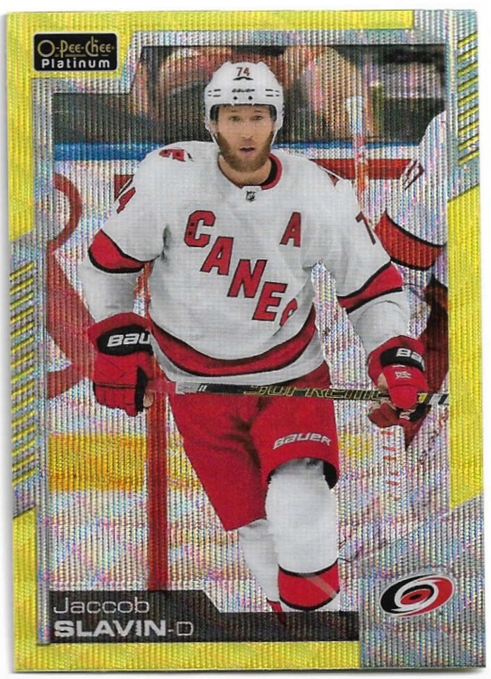 Neon Yellow Surge JACCOB SLAVIN 20-21 UD O-Pee-Chee OPC Platinum