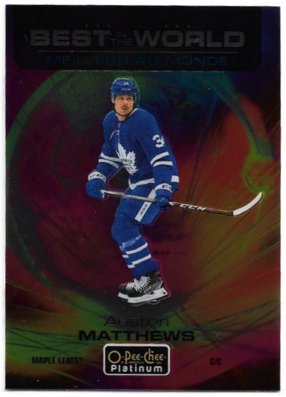 Best in the World AUSTON MATTHEWS 20-21 UD O-Pee-Chee OPC Platinum