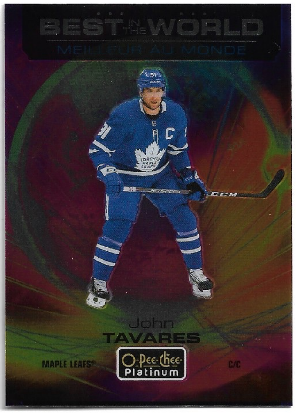 Best in the World JOHN TAVARES 20-21 UD O-Pee-Chee OPC Platinum