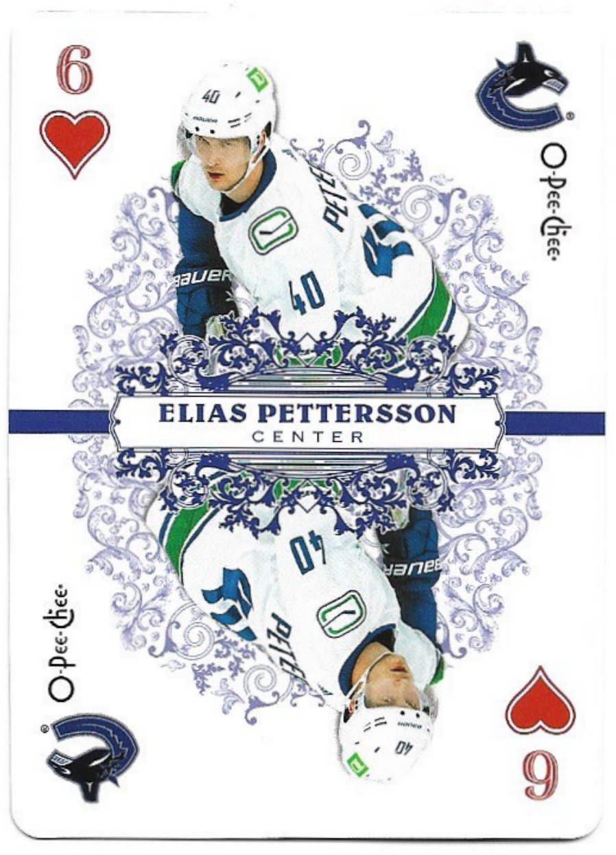 Playing Cards ELIAS PETTERSSON 22-23 UD O-Pee-Chee OPC