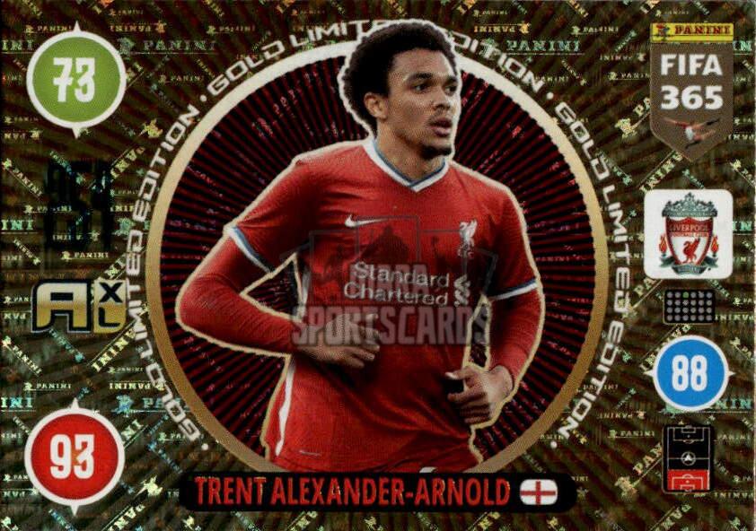 Premium Gold Limited Edition TRENT ALEXANDER-ARNOLD 2021 Panini FIFA 365