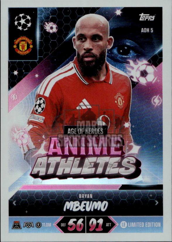Limited Edition Anime Athletes BRYAN MBEUMO 26-27 Match Attax UCL