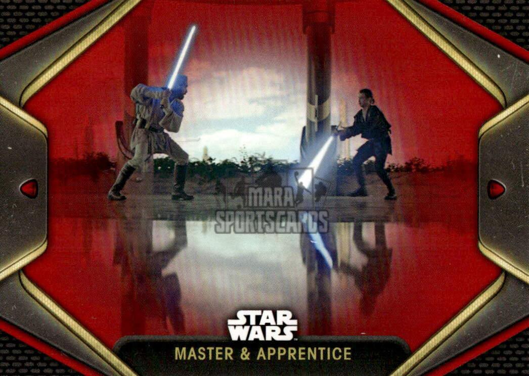 Red MASTER & APPRENTICE 2023 Topps Obi-Wan Kenobi /99