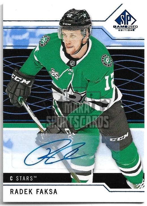 Auto Blue RADEK FAKSA 18-19 UD SP Game Used
