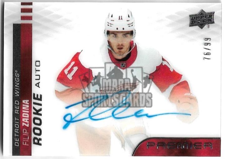 Auto Rookie Acetate Horizontal Autos FILIP ZADINA 19-20 UD Premier /99
