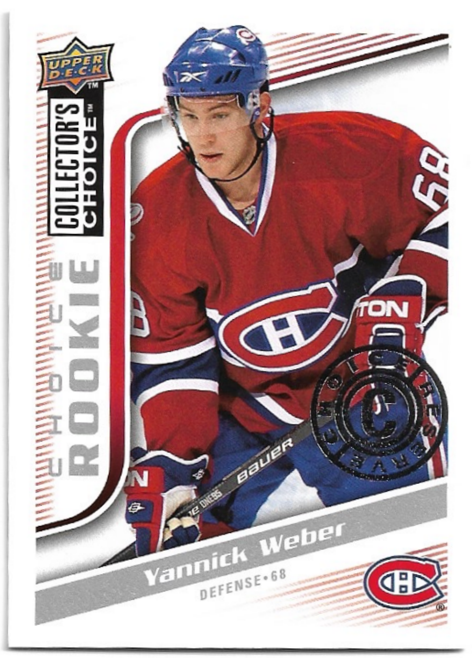 Choice Rookie Reserve YANNICK WEBER 09-10 UD Collector's Choice